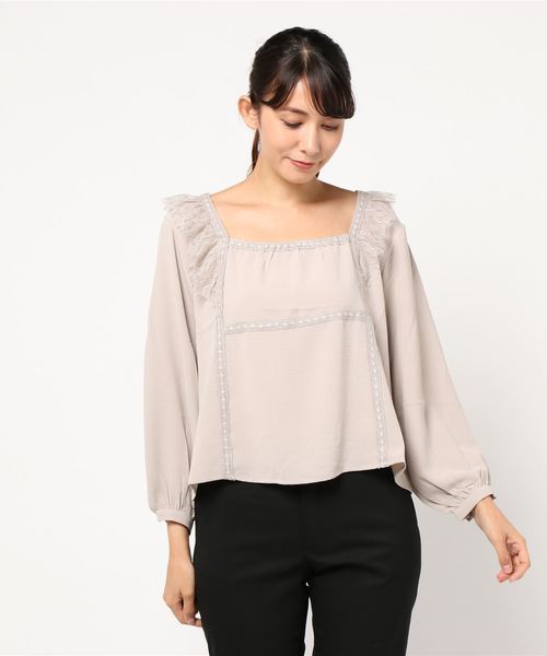 flower(フラワー)の「クララブラウス(シャツ/ブラウス・レディース・グリーン/アイボリー・FREE)」の5枚目の写真