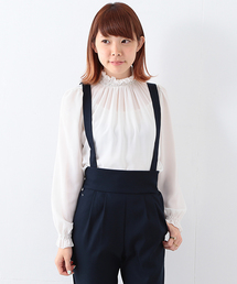 Ray BEAMS | Ray BEAMS / ジョーゼット ギャザーブラウス(シャツ/ブラウス)