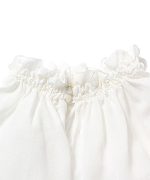 Ray BEAMS（レイビームス）の「Ray BEAMS / ジョーゼット ギャザーブラウス（シャツ/ブラウス・レディース・オフホワイト/ブラック・ONE SIZE）」の11枚目の写真