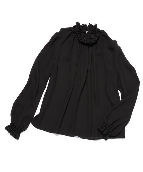 Ray BEAMS（レイビームス）の「Ray BEAMS / ジョーゼット ギャザーブラウス（シャツ/ブラウス・レディース・オフホワイト/ブラック・ONE SIZE）」の22枚目の写真