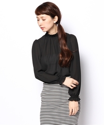 Ray BEAMS | Ray BEAMS / ジョーゼット ギャザーブラウス(シャツ/ブラウス)