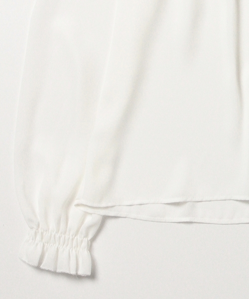 Ray BEAMS（レイビームス）の「Ray BEAMS / ジョーゼット ギャザーブラウス（シャツ/ブラウス・レディース・オフホワイト/ブラック・ONE SIZE）」の16枚目の写真