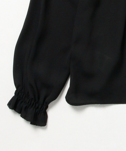 Ray BEAMS（レイビームス）の「Ray BEAMS / ジョーゼット ギャザーブラウス（シャツ/ブラウス・レディース・オフホワイト/ブラック・ONE SIZE）」の13枚目の写真