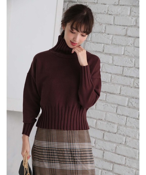 fifth(フィフス)の「ハイネック太リブニット(ニット/セーター・レディース・ブラック/ブラウン/アイボリー・MEDIUM)」の3枚目の写真