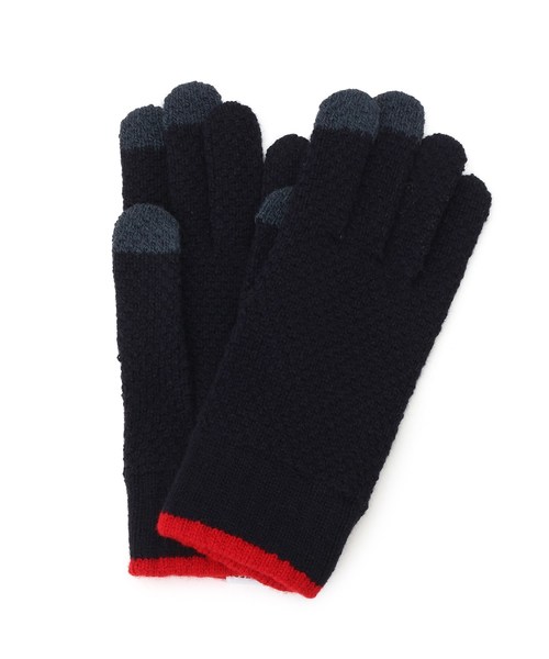 TAKEO KIKUCHI（タケオキクチ）の「【 WEB限定 】パッケージ入り カノコ編み ニットグローブ（手袋・メンズ・チャコール/ブラック系4/ネイビー系4・00）」の3枚目の写真
