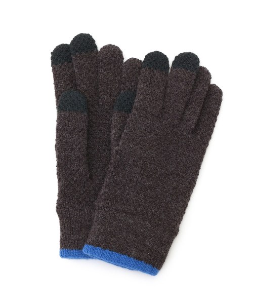 TAKEO KIKUCHI（タケオキクチ）の「【 WEB限定 】パッケージ入り カノコ編み ニットグローブ（手袋・メンズ・チャコール/ブラック系4/ネイビー系4・00）」の2枚目の写真