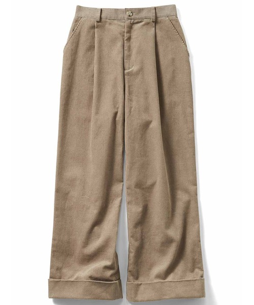 IEDIT(イディット)の「IEDIT クレッシェンドカット(R)で小尻に見せるコーデュロイワイドパンツ(その他パンツ・レディース・ベージュ/ホワイト・NS/SMALL/MEDIUM/LARGE/X-LARGE/XX-LARGE/XXX-LARGE/3T)」の5枚目の写真
