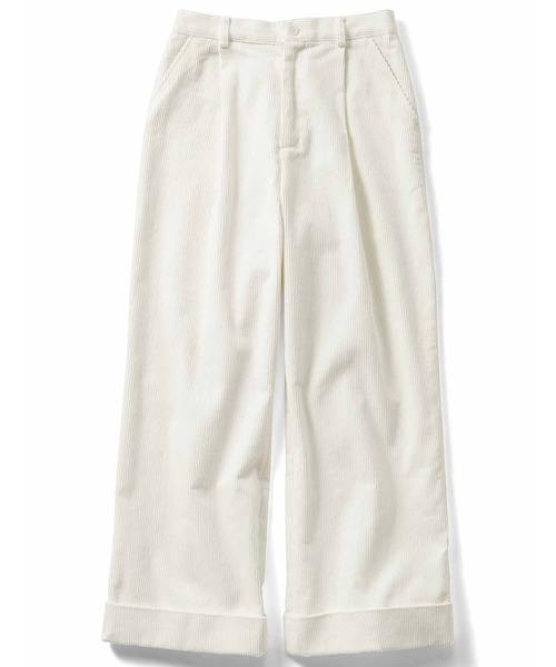 IEDIT(イディット)の「IEDIT クレッシェンドカット(R)で小尻に見せるコーデュロイワイドパンツ(その他パンツ・レディース・ベージュ/ホワイト・NS/SMALL/MEDIUM/LARGE/X-LARGE/XX-LARGE/XXX-LARGE/3T)」の6枚目の写真