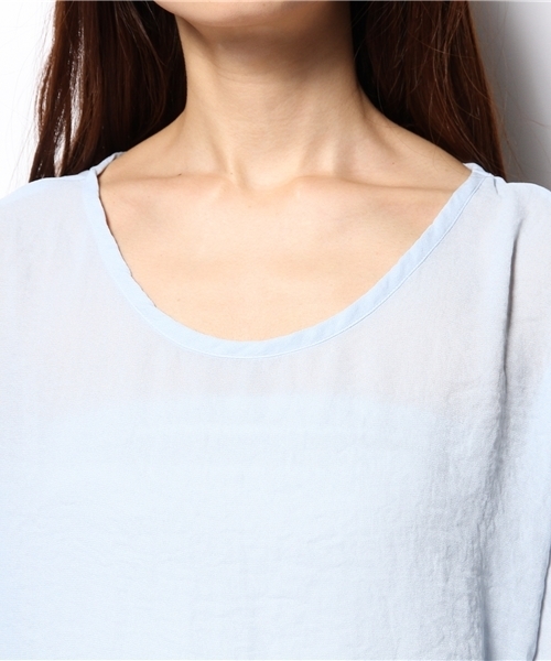 mystic(ミスティック)の「ダブルフリルプルオーバー(シャツ/ブラウス・レディース・ラベンダー/サックスブルー/オフホワイト/ベージュ/ブラック・フリ-)」の11枚目の写真