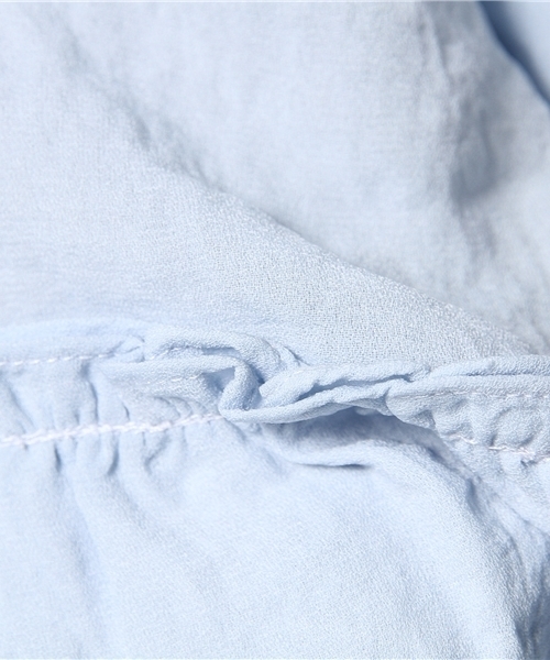 mystic(ミスティック)の「ダブルフリルプルオーバー(シャツ/ブラウス・レディース・ラベンダー/サックスブルー/オフホワイト/ベージュ/ブラック・フリ-)」の14枚目の写真