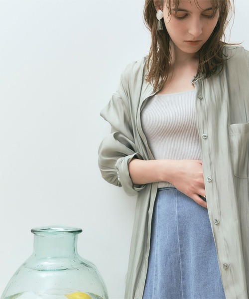 titivate(ティティベイト)の「デニムソフトマーメードスカート(デニムスカート・レディース・ホワイト/ライトブルー/ネイビー・S/M/L)」の8枚目の写真