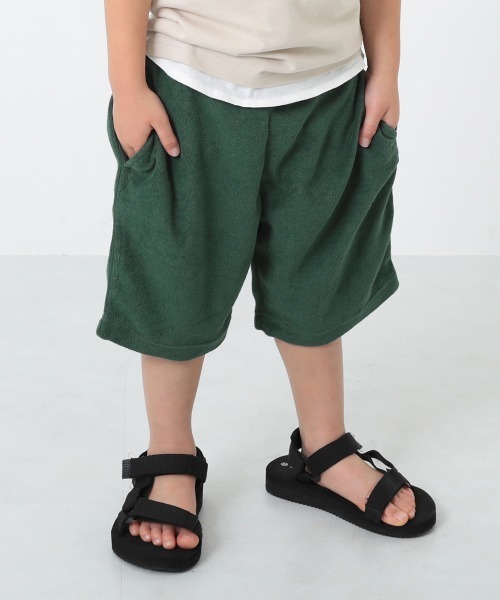 devirock（デビロック）の「パイル地ハーフパンツ（その他パンツ・キッズ・ブルー/ネイビー/グリーン系その他/カーキ/キャメル/ブラック/杢グレー/パープル/レッド系その他/サックスブルー/レッド系その他2・130cm/100cm/95cm/160cm/140cm/120cm/150cm/80ｃｍ/110cm/90cm）」の5枚目の写真