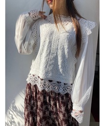 one way | そでチュールレースTOPS(シャツ/ブラウス)