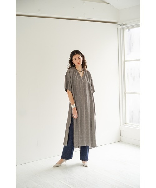 CLANE（クラネ）の「DOT JACQUARD OVER SLIT OP（ワンピース）」 - WEAR