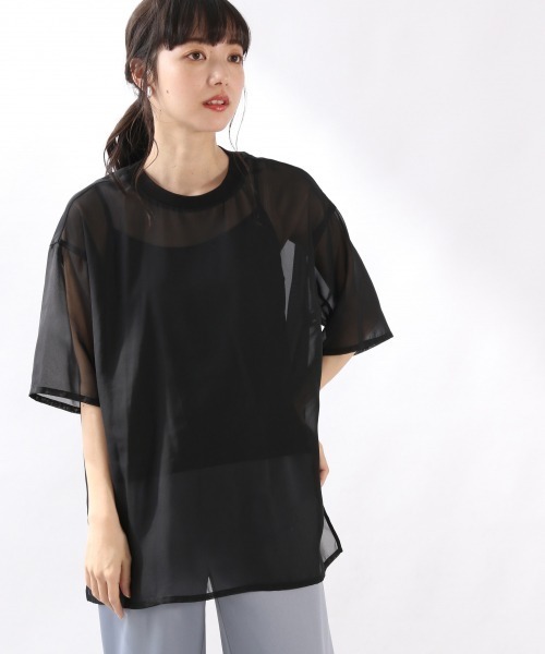 LOWRYS FARM(ローリーズファーム)の「タイダイシアーTEE 881025(Tシャツ/カットソー・レディース・ブラック/イエロー/ブルー/アイボリー・FREE)」の9枚目の写真