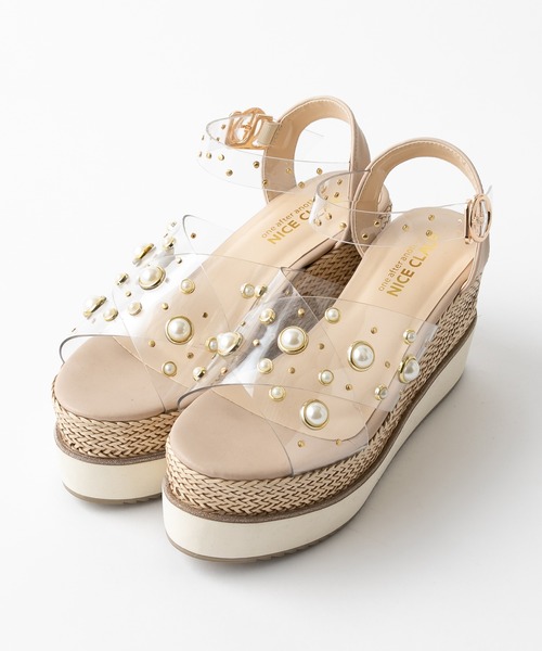 one after another NICE CLAUP（ワンアフターアナザーナイスクラップ）の「厚底クロスサンダル（サンダル・レディース・クリア・SMALL/MEDIUM/LARGE）」の3枚目の写真