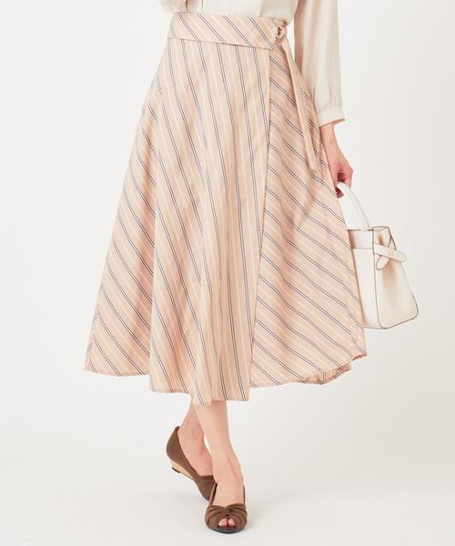 ANY SIS(エニィスィス)の「【美人百花4月号掲載】イレギュラーヘム フレアスカート(スカート・レディース・ブラウン系1/ライトグリーン系1・1/2)」の2枚目の写真
