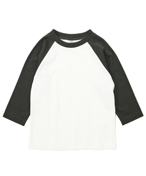 devirock（デビロック）の「ラグラン7分袖Tシャツ（Tシャツ/カットソー・キッズ・スミクロ/モカ/ブラック/キャメル・110cm/140cm/160cm/100cm/80ｃｍ/130cm/120cm/150cm/90cm）」の13枚目の写真
