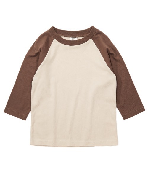devirock（デビロック）の「ラグラン7分袖Tシャツ（Tシャツ/カットソー・キッズ・スミクロ/モカ/ブラック/キャメル・110cm/140cm/160cm/100cm/80ｃｍ/130cm/120cm/150cm/90cm）」の14枚目の写真