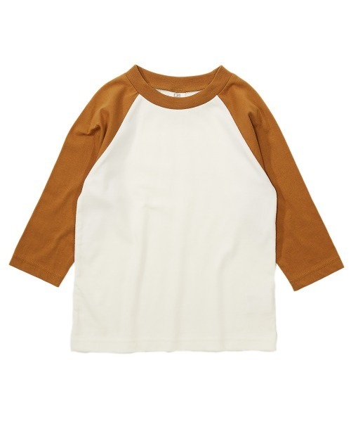 devirock（デビロック）の「ラグラン7分袖Tシャツ（Tシャツ/カットソー・キッズ・スミクロ/モカ/ブラック/キャメル・110cm/140cm/160cm/100cm/80ｃｍ/130cm/120cm/150cm/90cm）」の15枚目の写真