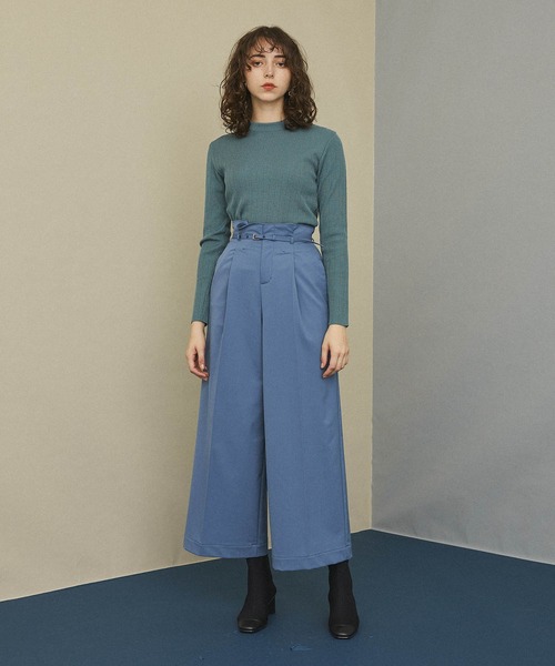 UNITED TOKYO（ユナイテッドトウキョウ）の「【OnE】ダブルフェイスニットプルオーバー（ニット/セーター・レディース・パープル/オフホワイト/ピンク/ブルー/ブラック/グレイッシュベージュ/ブルー系その他/グリーン/サックスブルー・1/2）」の19枚目の写真