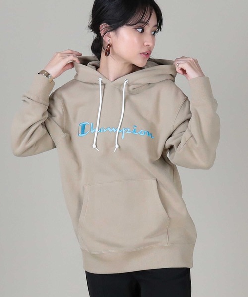 Champion(チャンピオン)の「【Champion】スクリプトスウェットパーカー(パーカー・レディース・ベージュ/グレー/オリーブ/ブラウン・M/L)」の20枚目の写真