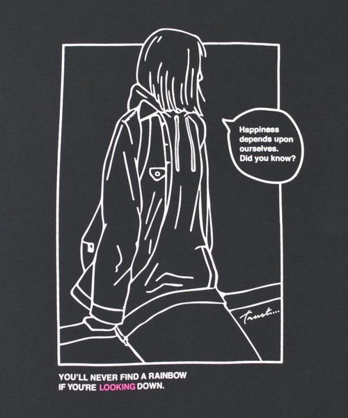 Confirm（コンファーム）の「Confirm / コンファーム ガールオリジナルイラスト ビッグシルエットロンT（Tシャツ/カットソー・メンズ・ホワイト/チャコールグレー/ブラック/ベージュ/サックスブルー/グリーン/ミント/ホワイト系その他/ホワイト系その他2・M/L）」の16枚目の写真