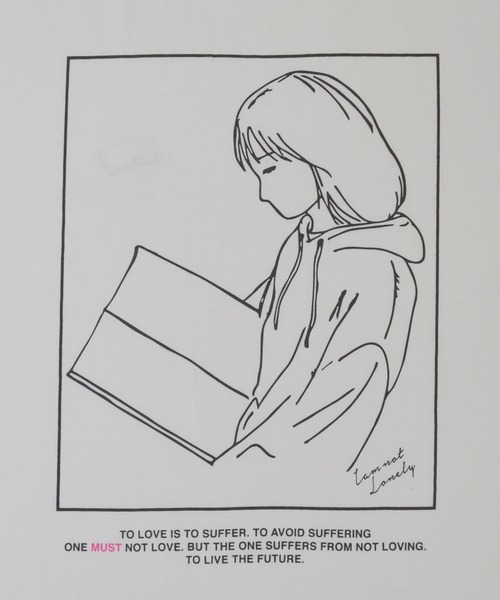 Confirm（コンファーム）の「Confirm / コンファーム ガールオリジナルイラスト ビッグシルエットロンT（Tシャツ/カットソー・メンズ・ホワイト/チャコールグレー/ブラック/ベージュ/サックスブルー/グリーン/ミント/ホワイト系その他/ホワイト系その他2・M/L）」の10枚目の写真