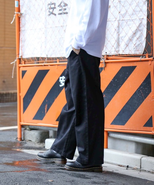 Blue Standard （ブルースタンダード）の「【BLUE STANDARD】アンクルワイドトラウザーパンツ　ワイドパンツ（その他パンツ・メンズ・ブラック/ベージュ/カーキ・MEDIUM/LARGE/X-LARGE）」の14枚目の写真