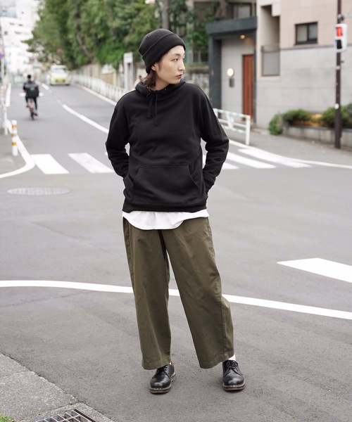 Blue Standard （ブルースタンダード）の「【BLUE STANDARD】アンクルワイドトラウザーパンツ　ワイドパンツ（その他パンツ・メンズ・ブラック/ベージュ/カーキ・MEDIUM/LARGE/X-LARGE）」の12枚目の写真