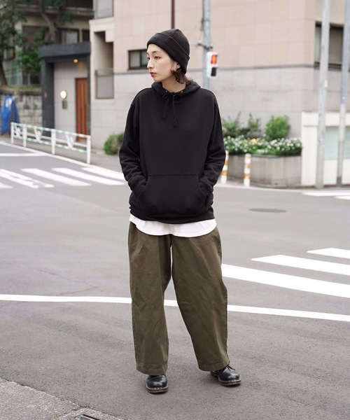 Blue Standard （ブルースタンダード）の「【BLUE STANDARD】アンクルワイドトラウザーパンツ　ワイドパンツ（その他パンツ・メンズ・ブラック/ベージュ/カーキ・MEDIUM/LARGE/X-LARGE）」の13枚目の写真