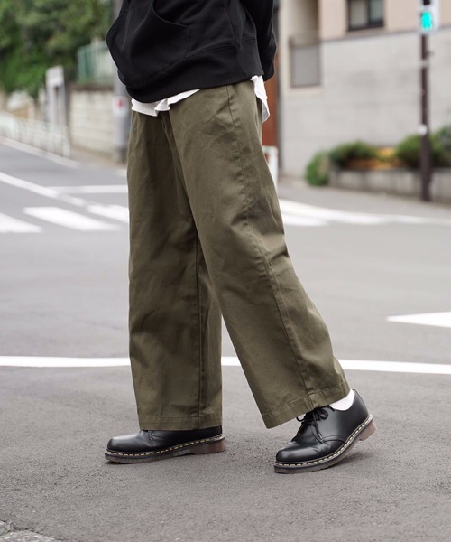 Blue Standard （ブルースタンダード）の「【BLUE STANDARD】アンクルワイドトラウザーパンツ　ワイドパンツ（その他パンツ・メンズ・ブラック/ベージュ/カーキ・MEDIUM/LARGE/X-LARGE）」の22枚目の写真