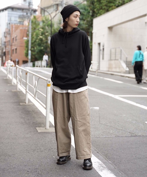 Blue Standard （ブルースタンダード）の「【BLUE STANDARD】アンクルワイドトラウザーパンツ　ワイドパンツ（その他パンツ・メンズ・ブラック/ベージュ/カーキ・MEDIUM/LARGE/X-LARGE）」の10枚目の写真