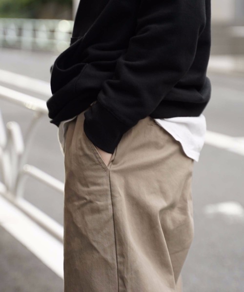 Blue Standard （ブルースタンダード）の「【BLUE STANDARD】アンクルワイドトラウザーパンツ　ワイドパンツ（その他パンツ・メンズ・ブラック/ベージュ/カーキ・MEDIUM/LARGE/X-LARGE）」の19枚目の写真