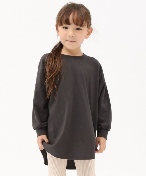 GLOBAL WORK（グローバルワーク）の「【キッズ】ヘビロッTEE/チュニック長袖/895779（Tシャツ/カットソー・キッズ・スカイブルー/オフホワイト/ダークグレー・110cm/100cm/120cm/130cm/140cm）」の6枚目の写真