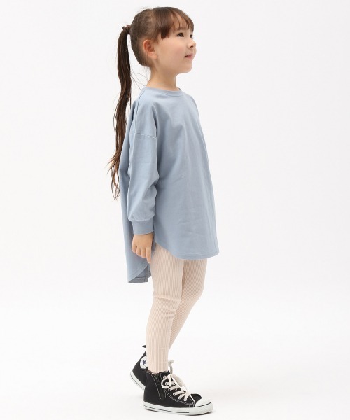 GLOBAL WORK（グローバルワーク）の「【キッズ】ヘビロッTEE/チュニック長袖/895779（Tシャツ/カットソー・キッズ・スカイブルー/オフホワイト/ダークグレー・110cm/100cm/120cm/130cm/140cm）」の7枚目の写真