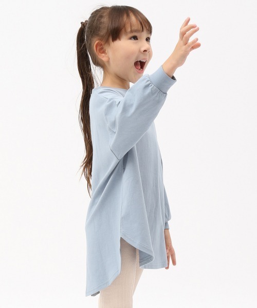 GLOBAL WORK（グローバルワーク）の「【キッズ】ヘビロッTEE/チュニック長袖/895779（Tシャツ/カットソー・キッズ・スカイブルー/オフホワイト/ダークグレー・110cm/100cm/120cm/130cm/140cm）」の8枚目の写真