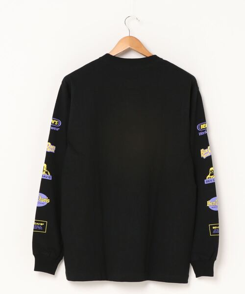 BEN DAVIS(ベンデイビス)の「WEGO/BEN DAVIS 袖プリントロゴロンT(Tシャツ/カットソー・メンズ・ホワイト/ブラック・MEDIUM/LARGE)」の3枚目の写真