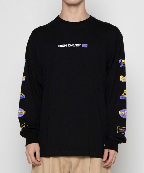 BEN DAVIS(ベンデイビス)の「WEGO/BEN DAVIS 袖プリントロゴロンT(Tシャツ/カットソー・メンズ・ホワイト/ブラック・MEDIUM/LARGE)」の12枚目の写真