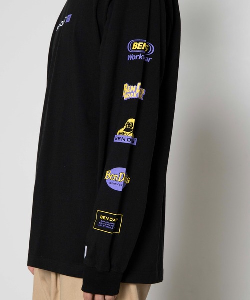 BEN DAVIS(ベンデイビス)の「WEGO/BEN DAVIS 袖プリントロゴロンT(Tシャツ/カットソー・メンズ・ホワイト/ブラック・MEDIUM/LARGE)」の16枚目の写真