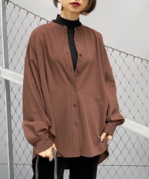 PAGEBOY | バンドカラージョーゼットシャツ(シャツ/ブラウス)