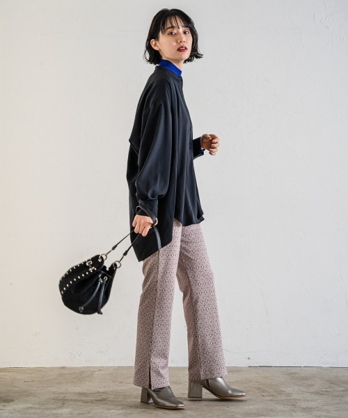 PAGEBOY（ページボーイ）の「バンドカラージョーゼットシャツ（シャツ/ブラウス・レディース・オフホワイト/ブラウン/ブラック・FREE）」の10枚目の写真