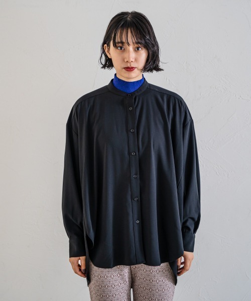 PAGEBOY（ページボーイ）の「バンドカラージョーゼットシャツ（シャツ/ブラウス・レディース・オフホワイト/ブラウン/ブラック・FREE）」の15枚目の写真