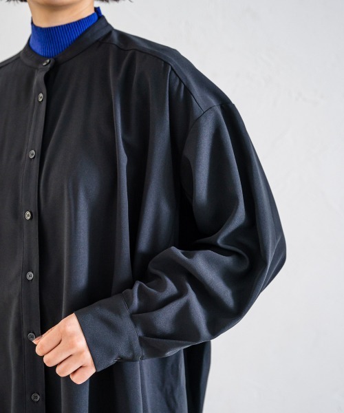 PAGEBOY（ページボーイ）の「バンドカラージョーゼットシャツ（シャツ/ブラウス・レディース・オフホワイト/ブラウン/ブラック・FREE）」の20枚目の写真