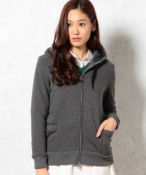 green label relaxing（グリーンレーベルリラクシング）の「GC T/C ボンバーヒート パーカー（パーカー・レディース・ホワイト/グレー・38/40）」の13枚目の写真