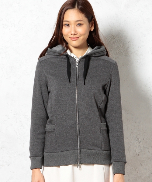 green label relaxing（グリーンレーベルリラクシング）の「GC T/C ボンバーヒート パーカー（パーカー・レディース・ホワイト/グレー・38/40）」の14枚目の写真