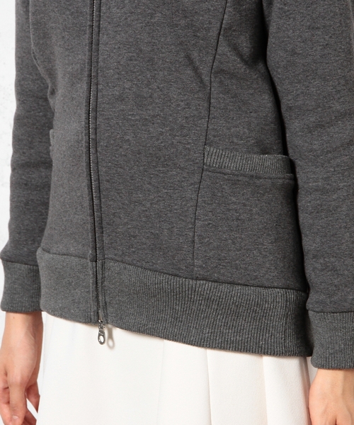 green label relaxing（グリーンレーベルリラクシング）の「GC T/C ボンバーヒート パーカー（パーカー・レディース・ホワイト/グレー・38/40）」の11枚目の写真