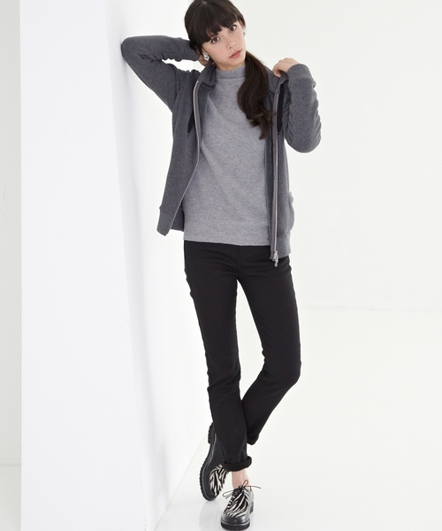 green label relaxing（グリーンレーベルリラクシング）の「GC T/C ボンバーヒート パーカー（パーカー・レディース・ホワイト/グレー・38/40）」の5枚目の写真