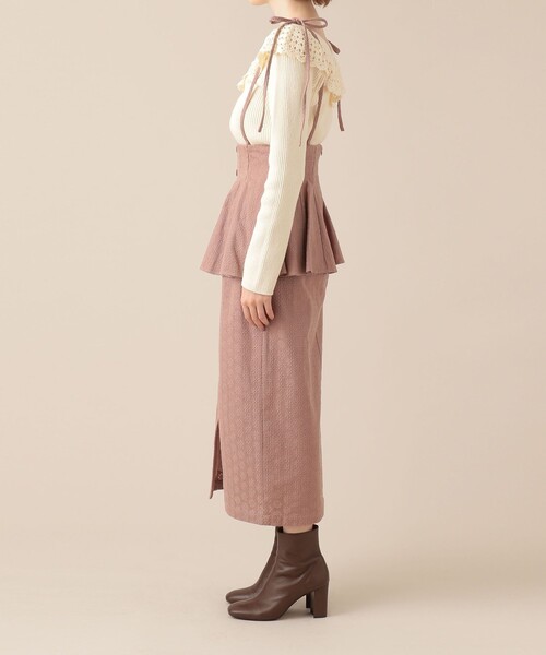 ME COUTURE（ミークチュール）の「フローラジャカードぺプラムスカート 