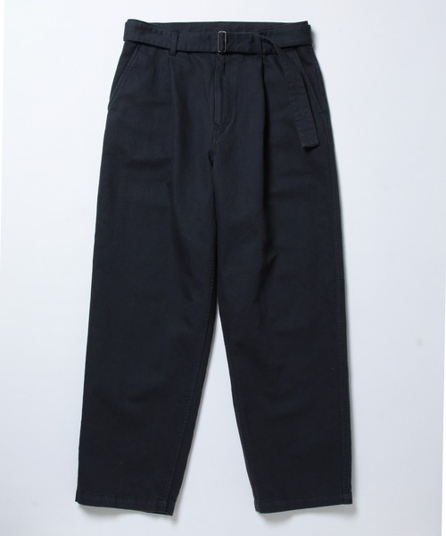 ADAM ET ROPE'(アダムエロペ)の「【コットン×和紙】ベルテッド ルーズテーパード ワークパンツ(その他パンツ・メンズ・ホワイト/ネイビー・M/L)」の1枚目の写真